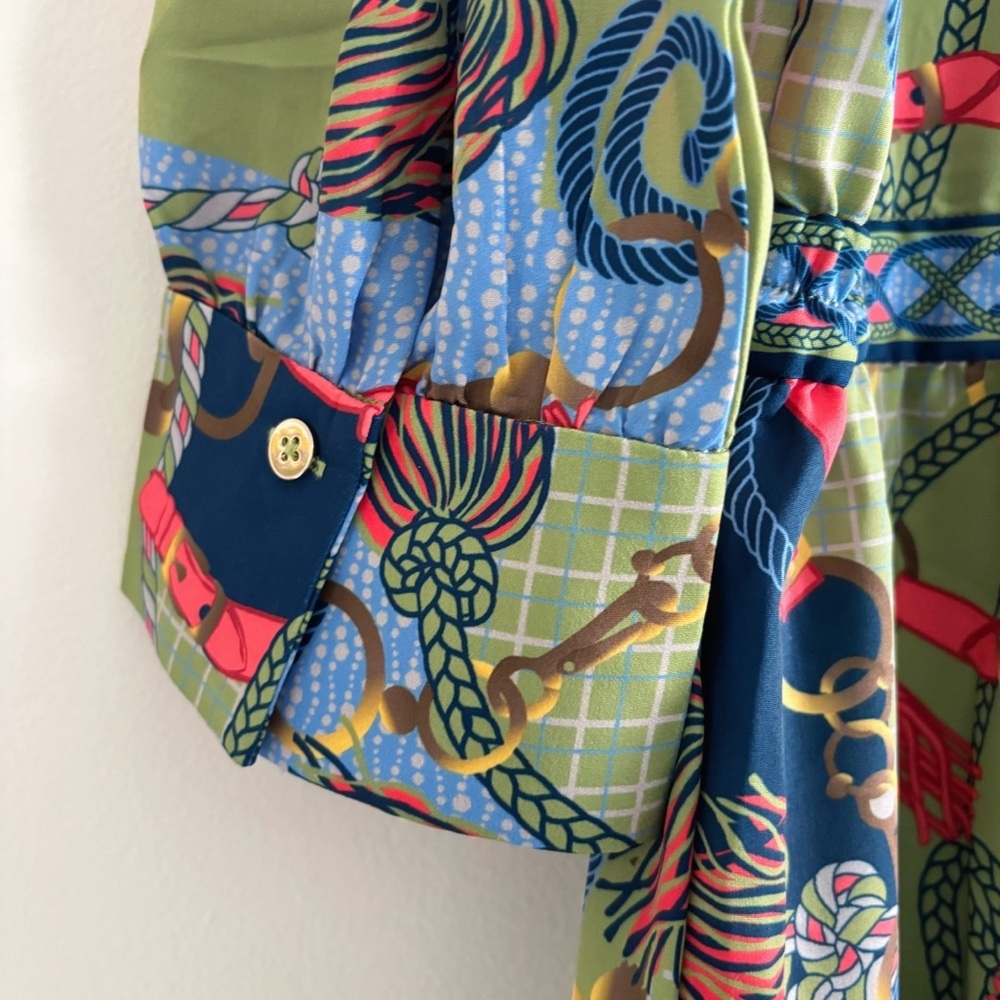 Gretchen Scott Damsel Olive Ditto Print Maxi Dress Large NEW NWT - Picture 7 of 9